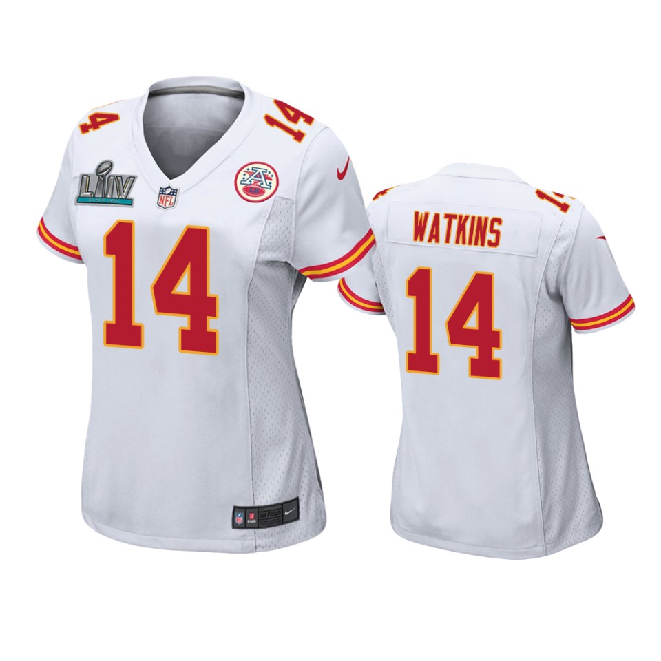 Women's Kansas City Chiefs Sammy Watkins White Super Bowl Liv Game Jersey