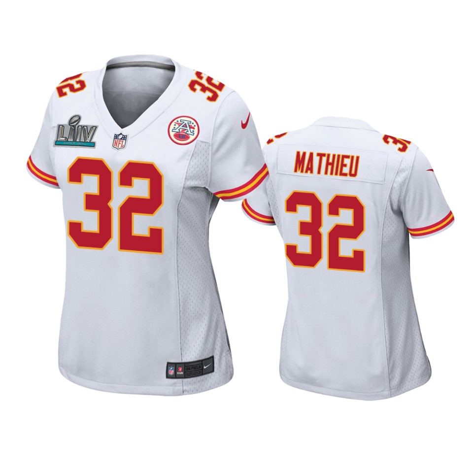 Women's Kansas City Chiefs Tyrann Mathieu White Super Bowl Liv Game Jersey
