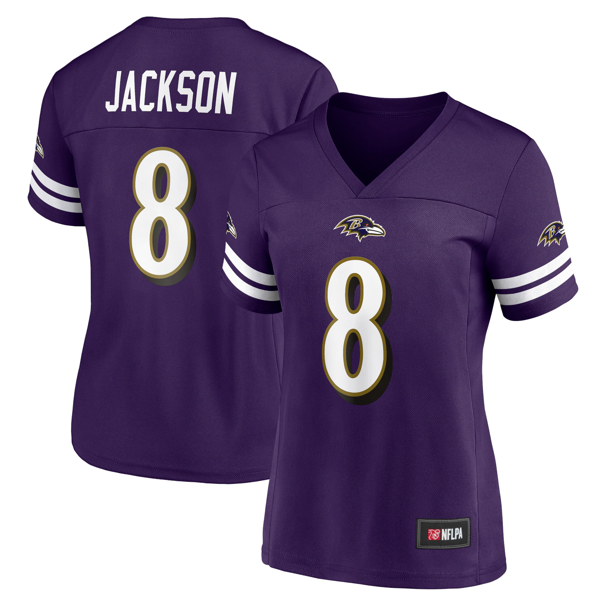 Women's Lamar Jackson Purple Baltimore Ravens Game Time Player Jersey