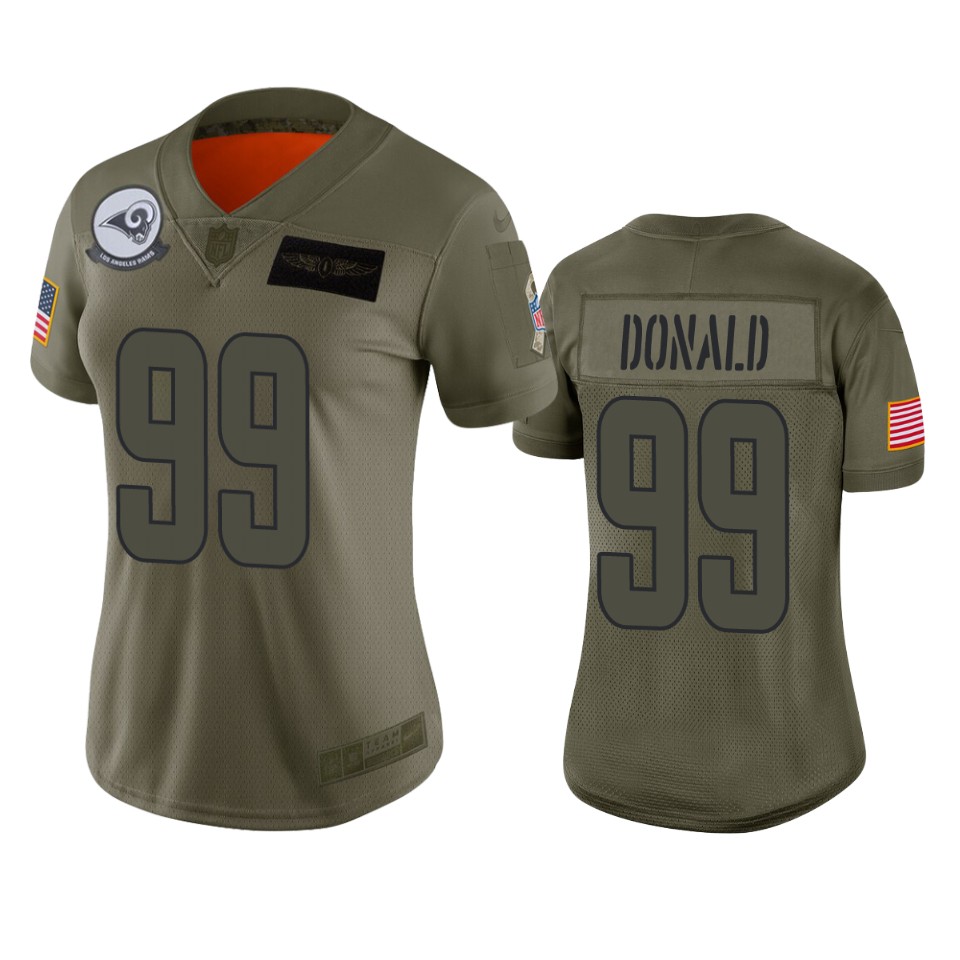 Women's Los Angeles Rams Aaron Donald Camo 2019 Salute To Service Limited Jersey