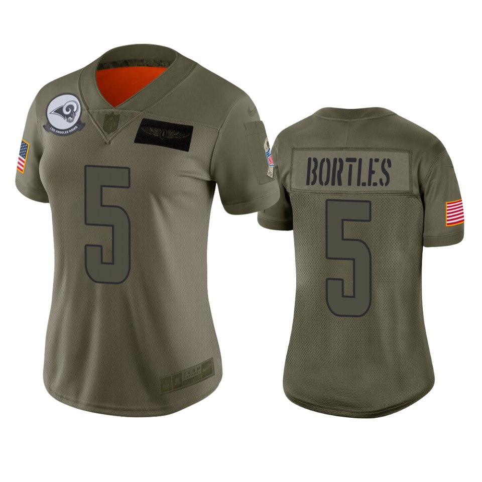 Women's Los Angeles Rams Blake Bortles Camo 2019 Salute To Service Limited Jersey