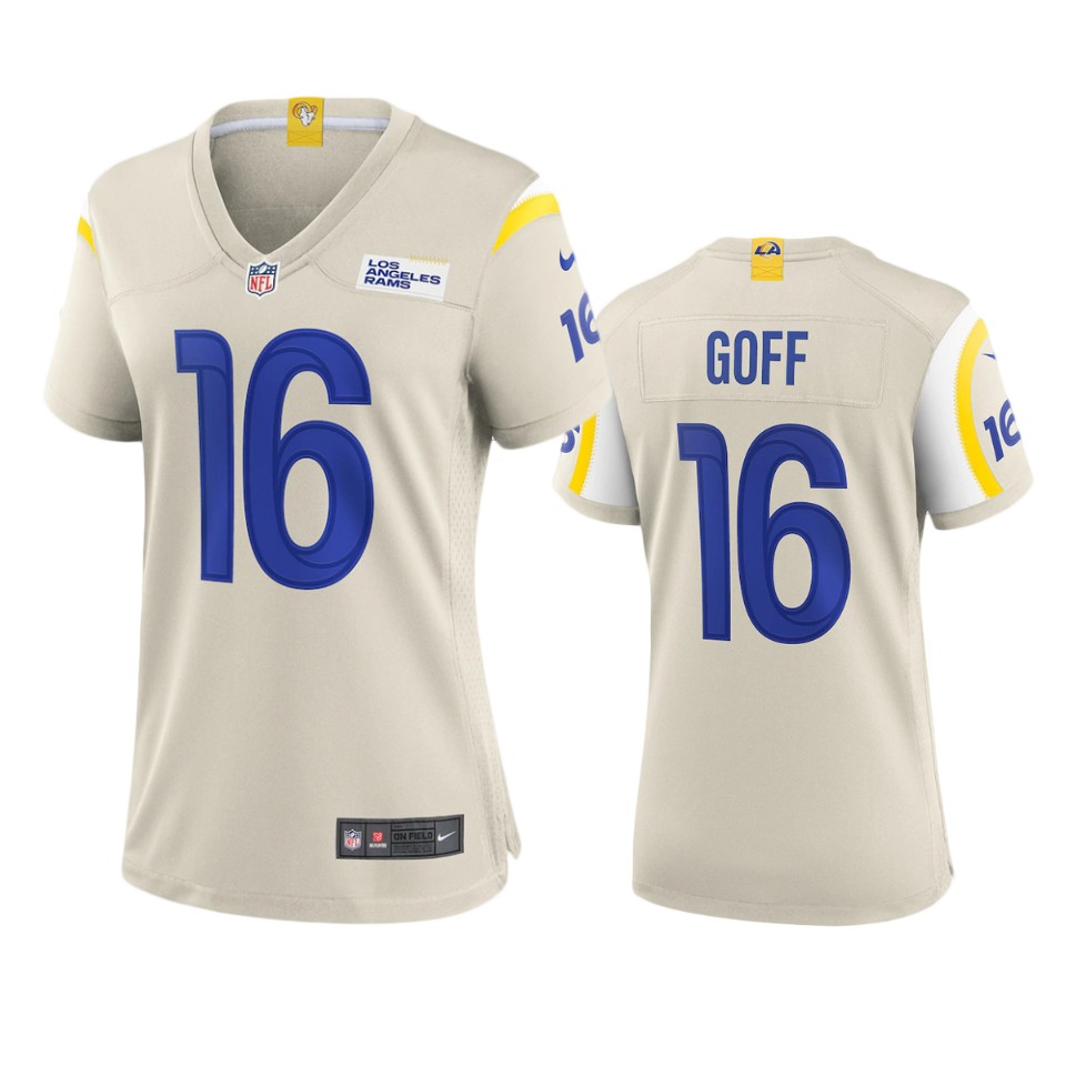 Women's Los Angeles Rams Jared Goff Bone Game Jersey