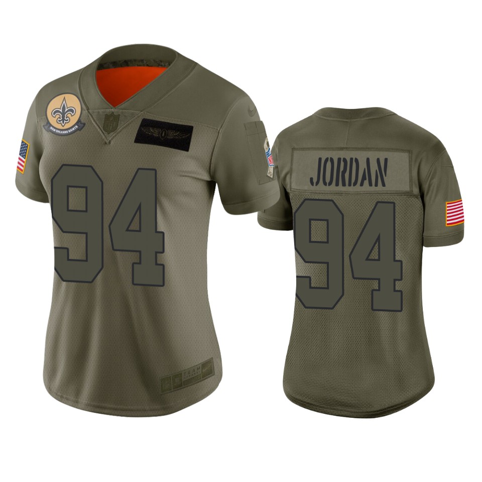 Women's New Orleans Saints Cameron Jordan Camo 2019 Salute To Service Limited Jersey