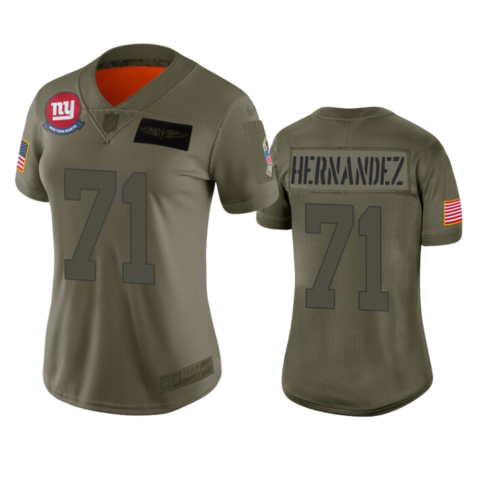 Women's New York Giants Will Hernandez Camo 2019 Salute To Service Limited Jersey