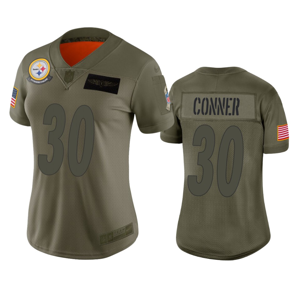 Women's Pittsburgh Steelers James Conner Camo 2019 Salute To Service Limited Jersey