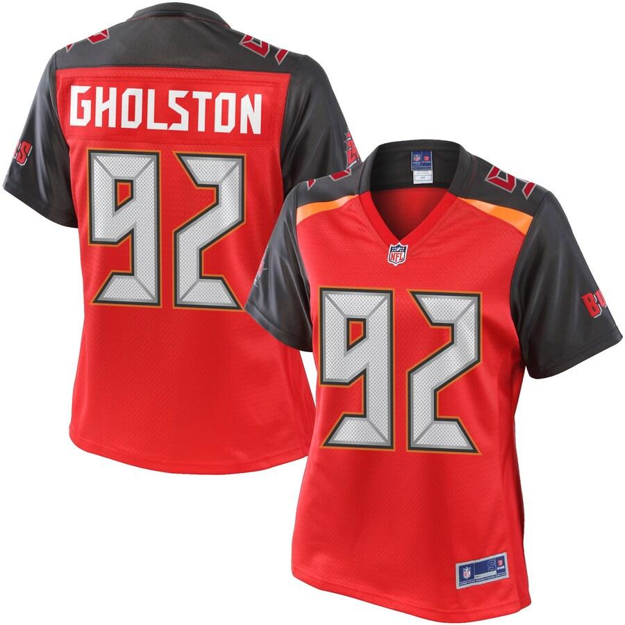 Women's Pro Line William Gholston Red Tampa Bay Buccaneers Jersey