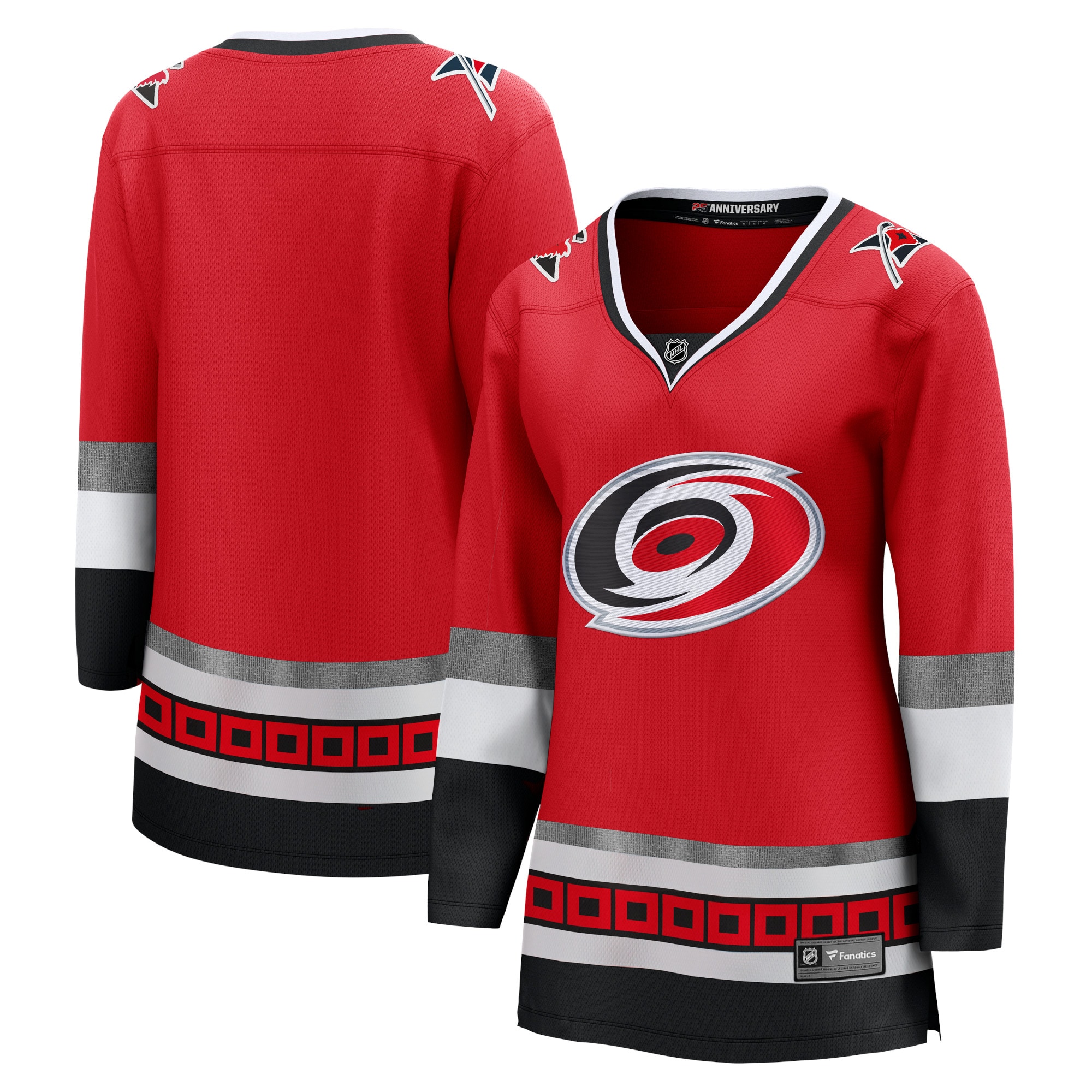 Women's Red Carolina Hurricanes 25th Anniversary Premier Breakaway Blank Jersey