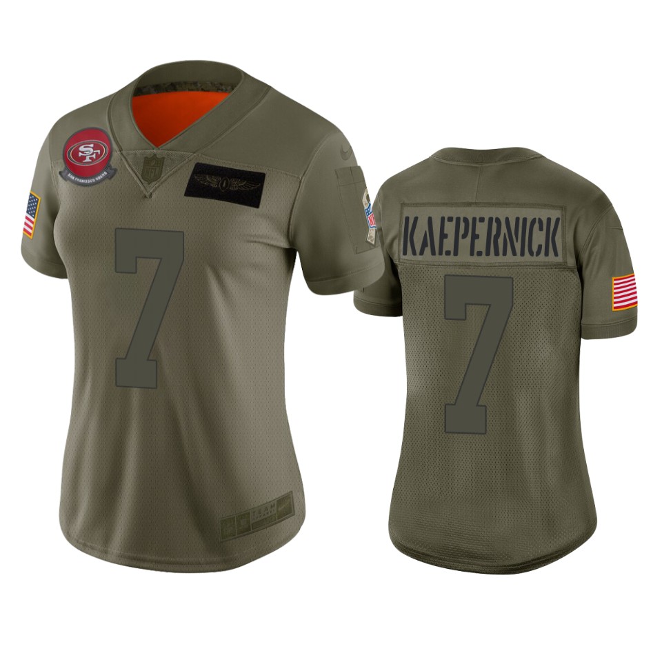 Women's San Francisco Colin Kaepernick Camo 2019 Salute To Service Limited Jersey