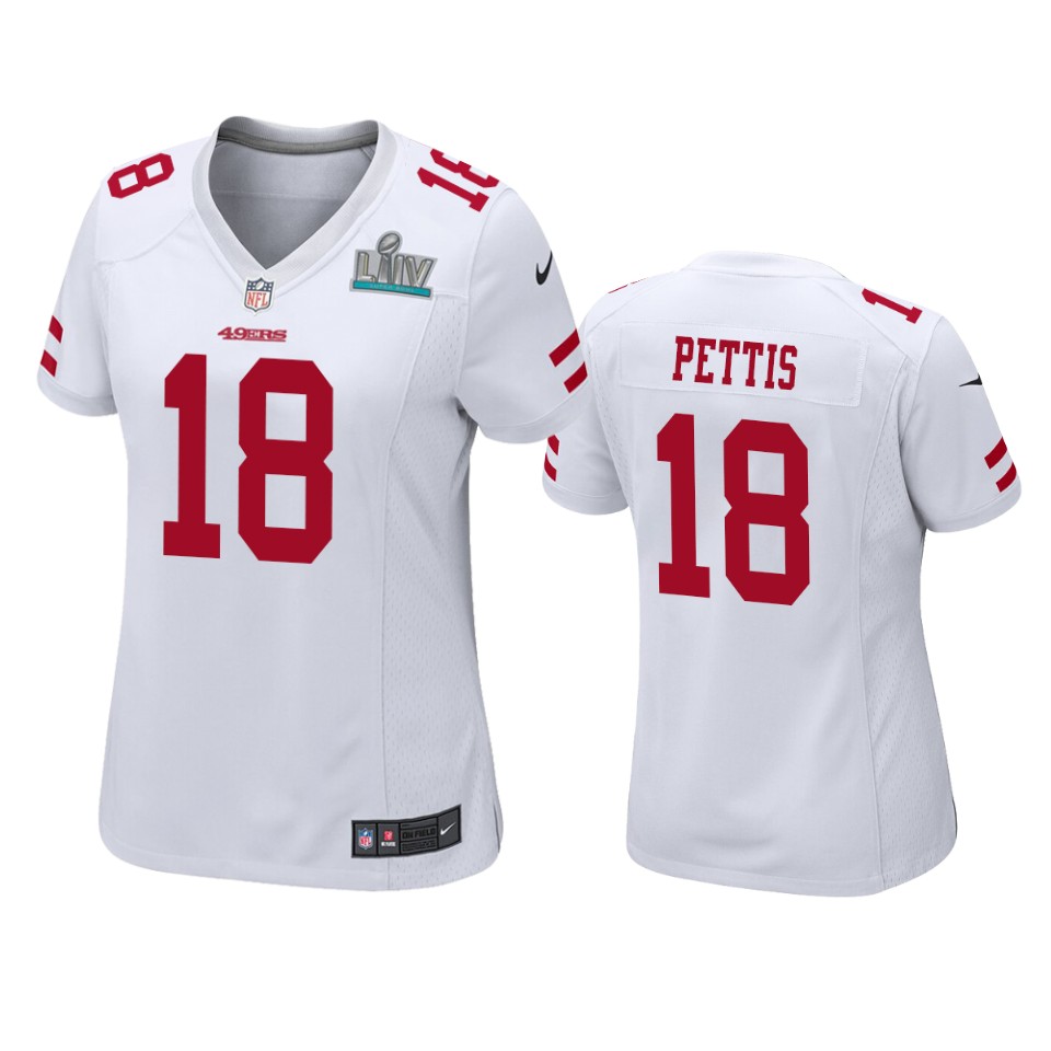 Women's San Francisco Dante Pettis White Super Bowl Liv Game Jersey