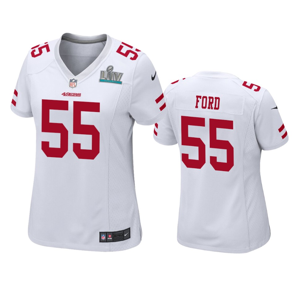 Women's San Francisco Dee Ford White Super Bowl Liv Game Jersey