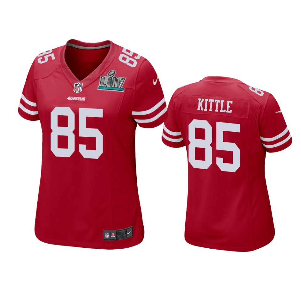 Women's San Francisco George Kittle Scarlet Super Bowl Liv Game Jersey