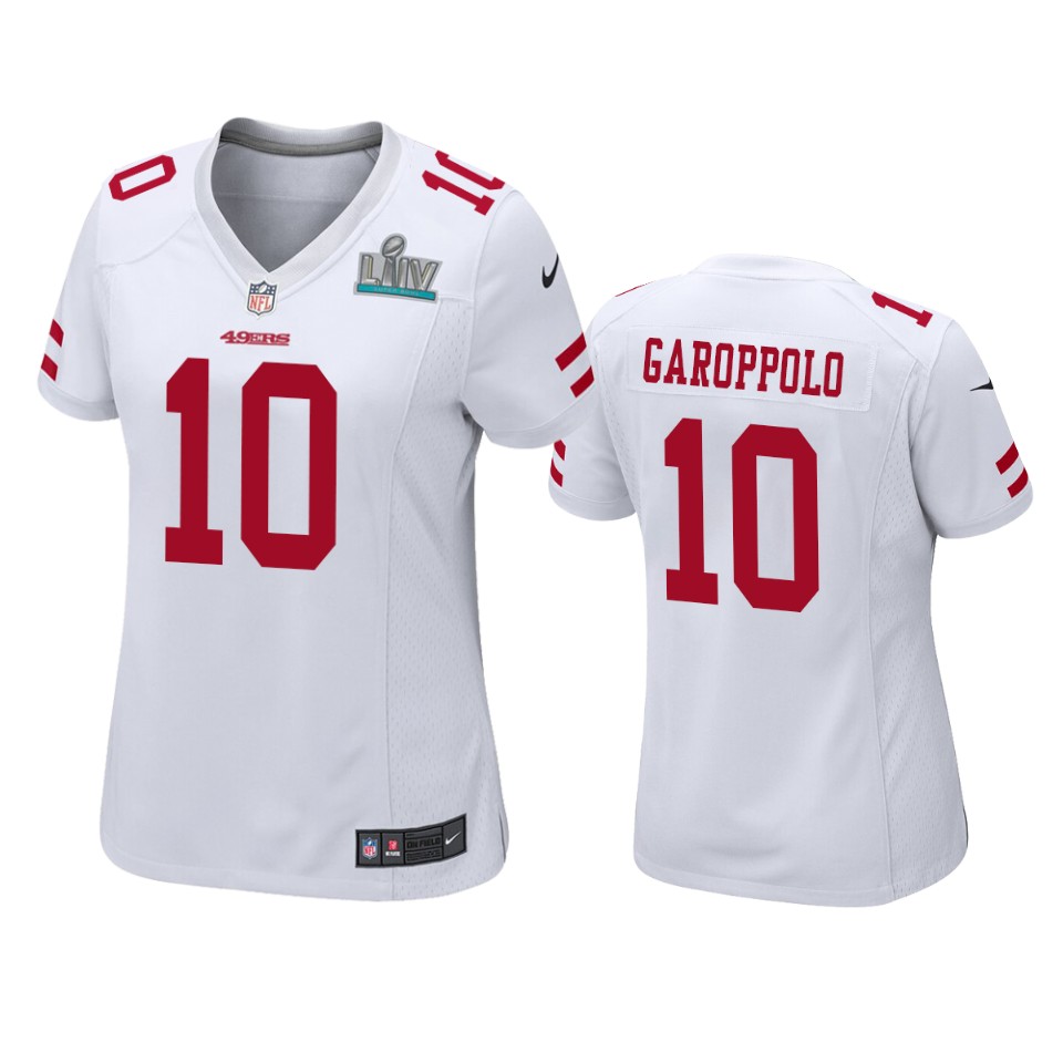 Women's San Francisco Jimmy Garoppolo White Super Bowl Liv Game Jersey