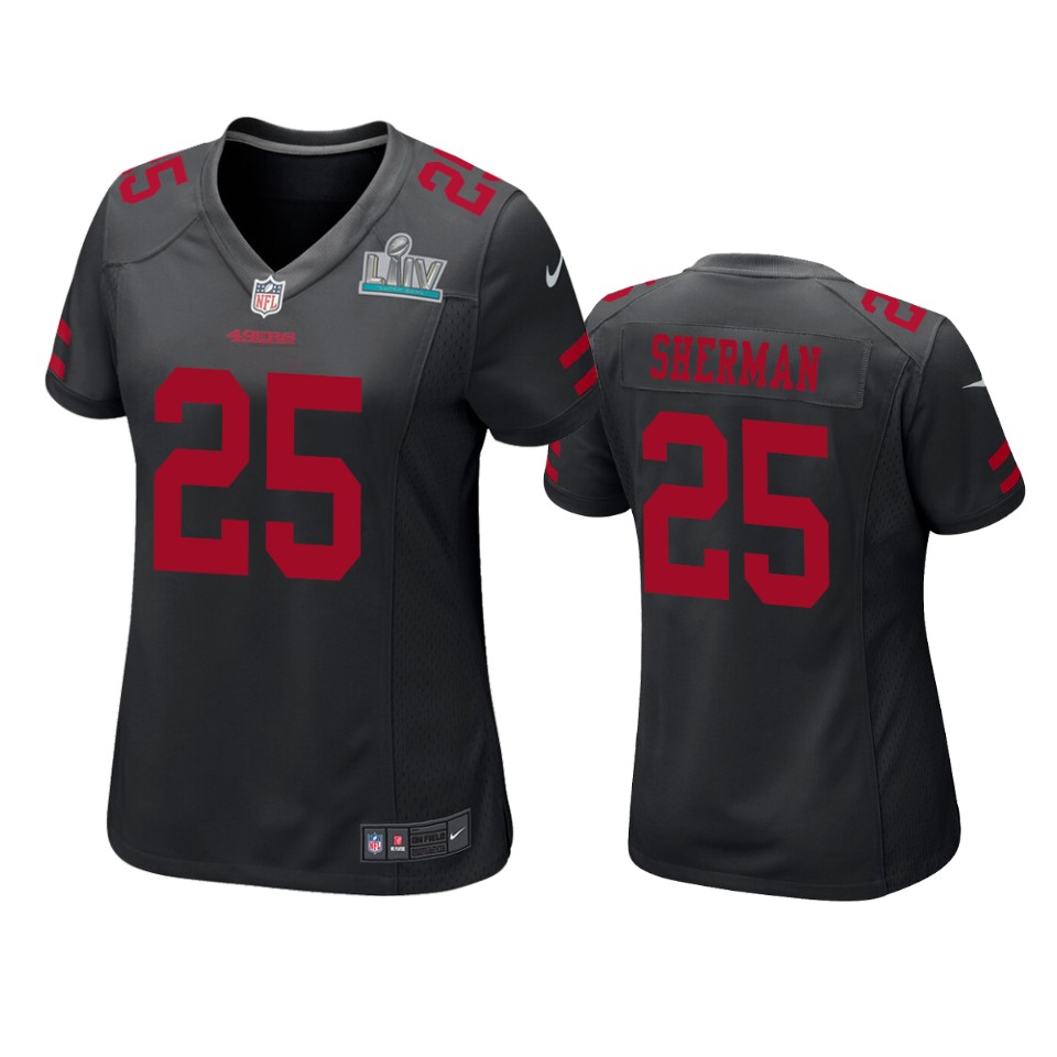 Women's San Francisco Richard Sherman Black Super Bowl Liv Game Jersey