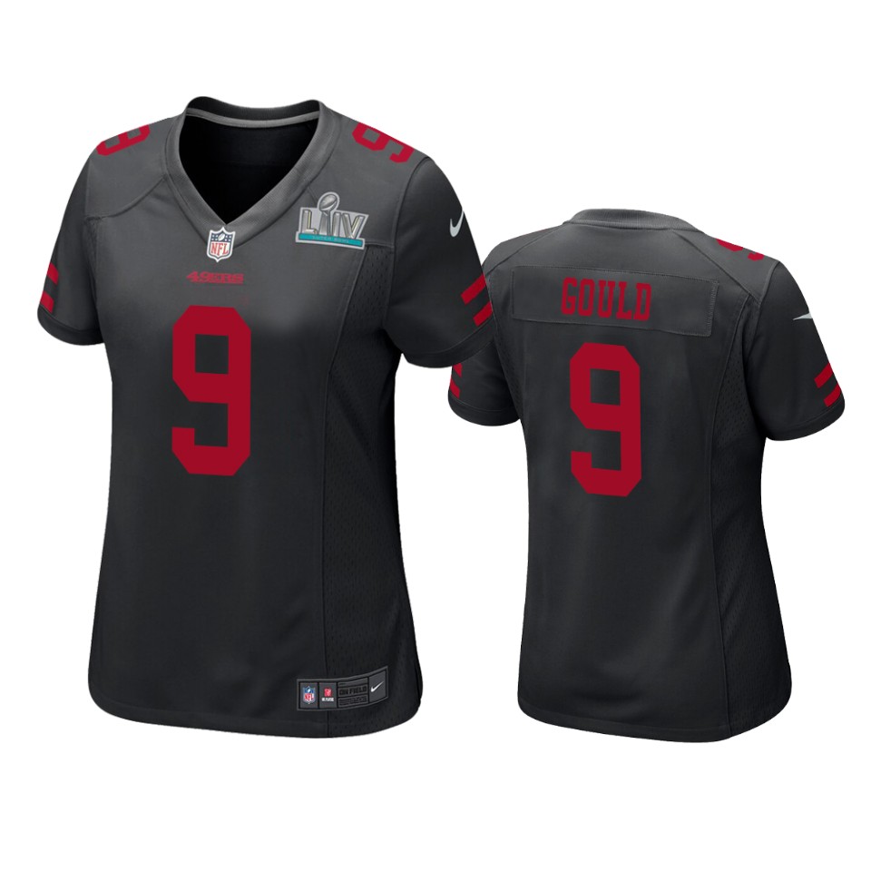 Women's San Francisco Robbie Gould Black Super Bowl Liv Game Jersey