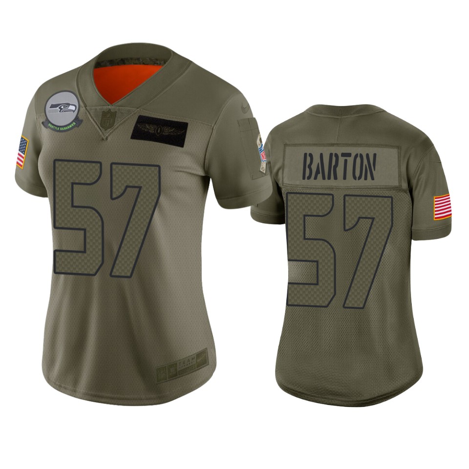 Women's Seattle Seahawks Cody Barton Camo 2019 Salute To Service Limited Jersey