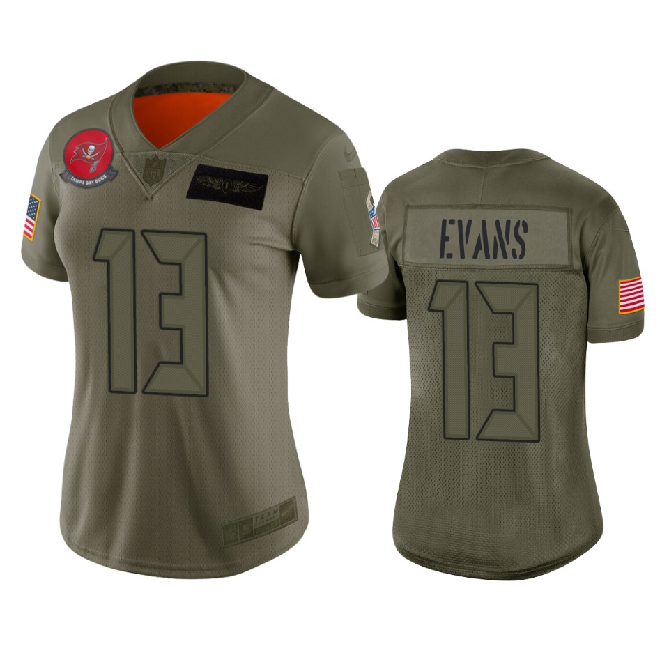 Women's Tampa Bay Buccaneers Mike Evans Camo 2019 Salute To Service Limited Jersey