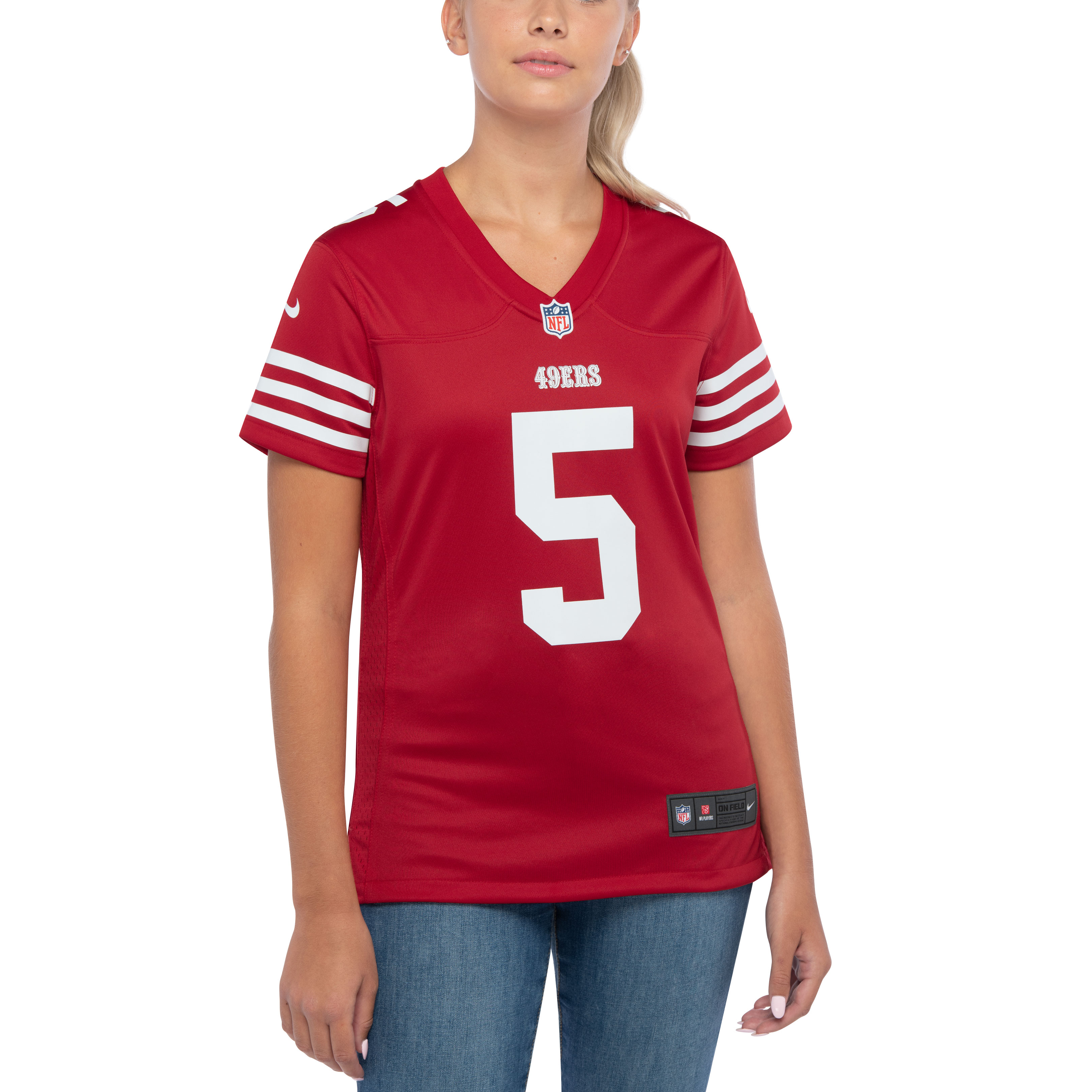 Women's San Francisco Trey Lance Scarlet Player Jersey