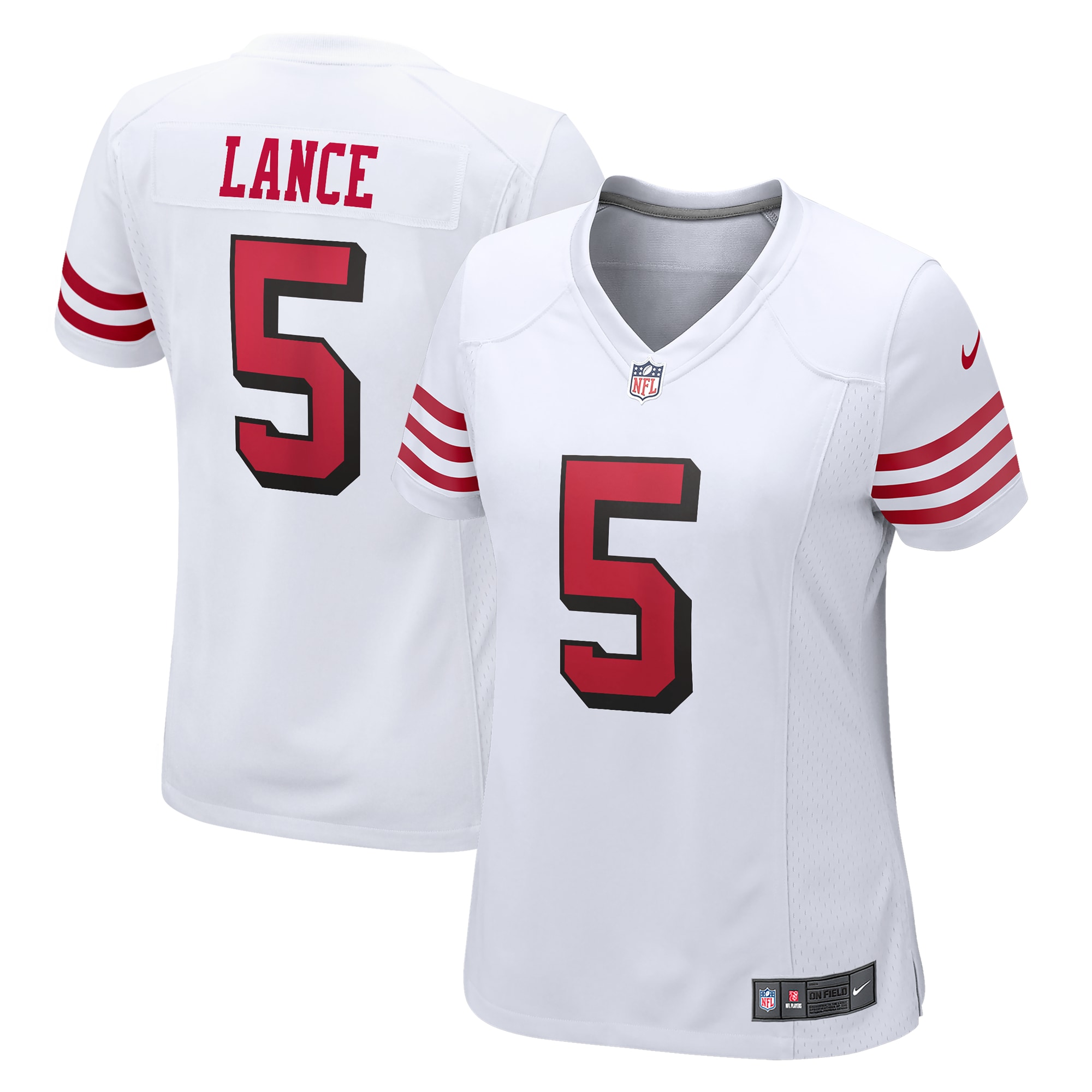 Women's San Francisco Trey Lance White Player Jersey