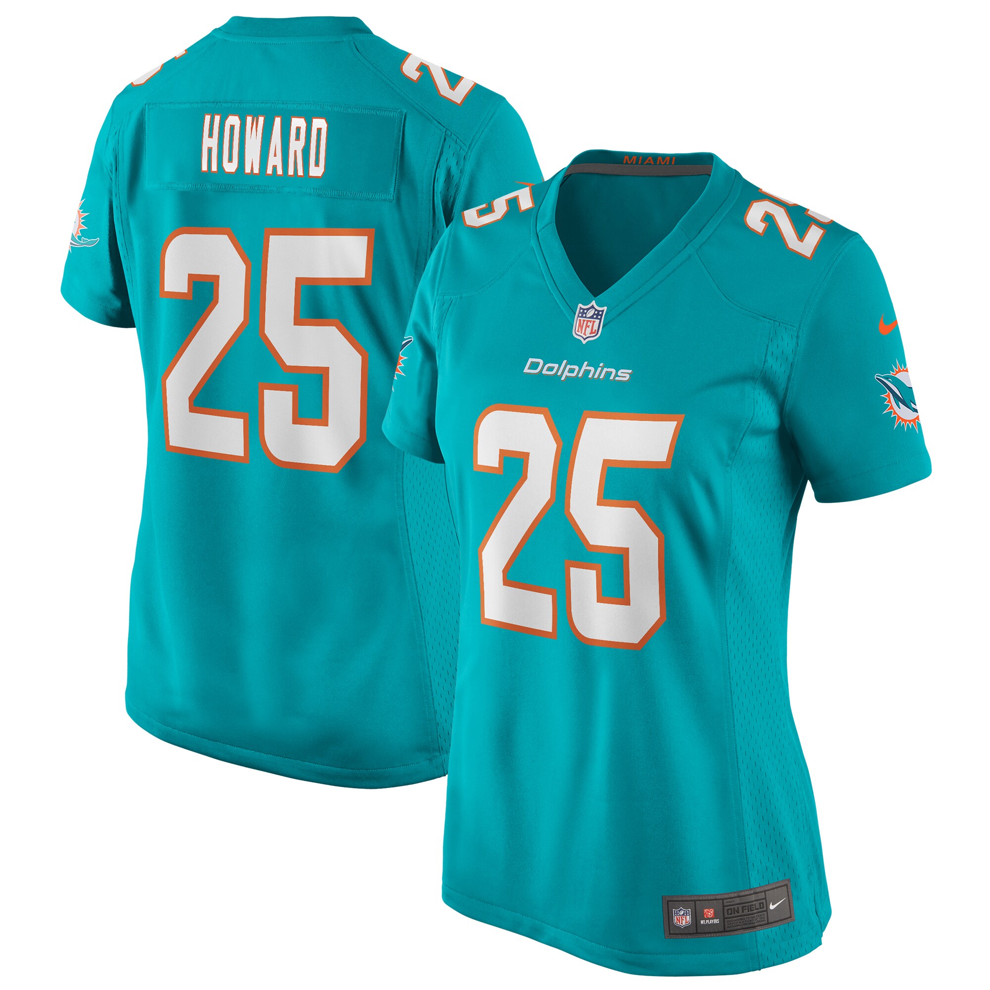 Xavien Howard Miami Dolphins Women's Game Jersey - Aqua