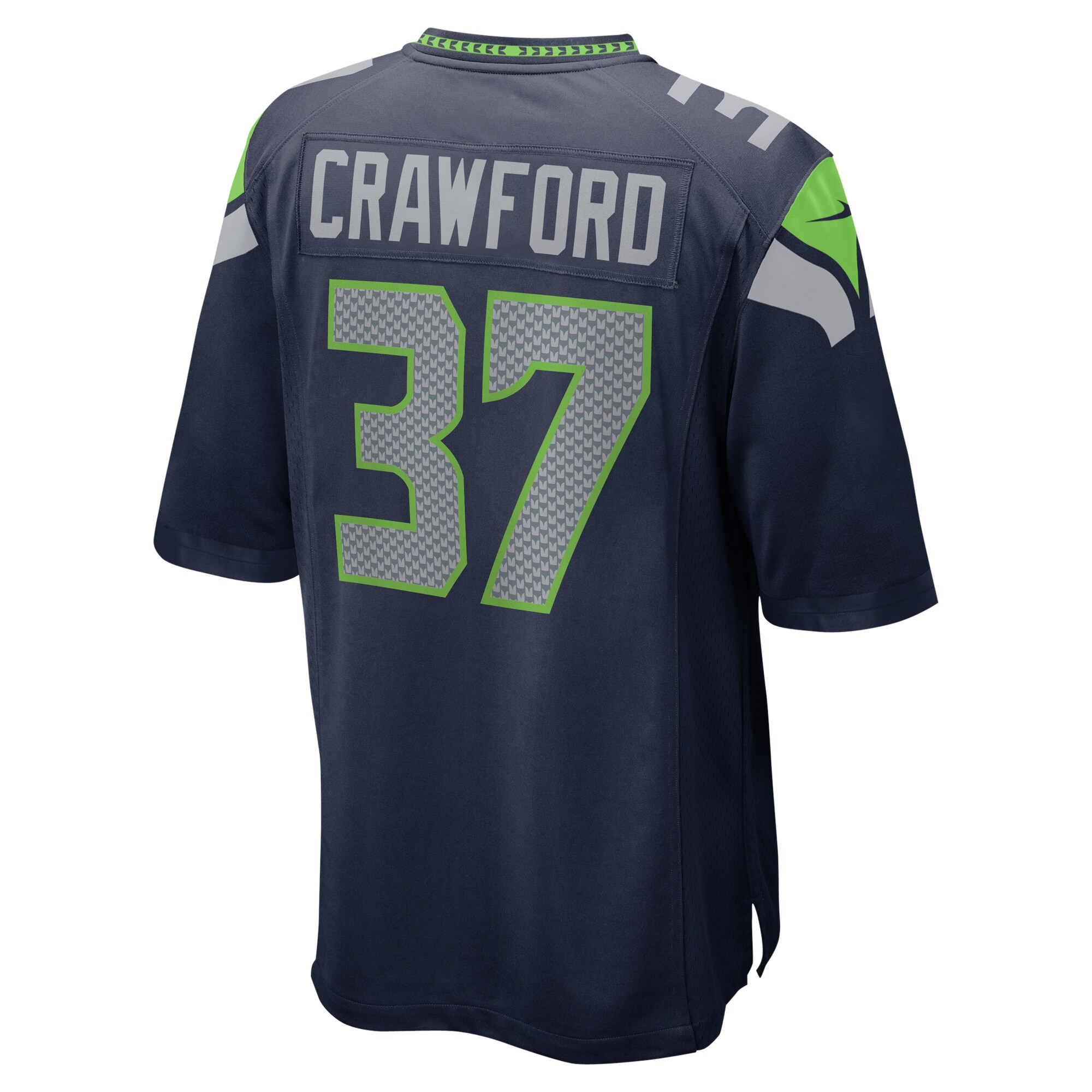 Xavier Crawford Seattle Seahawks Home Game Player Jersey – College Navy