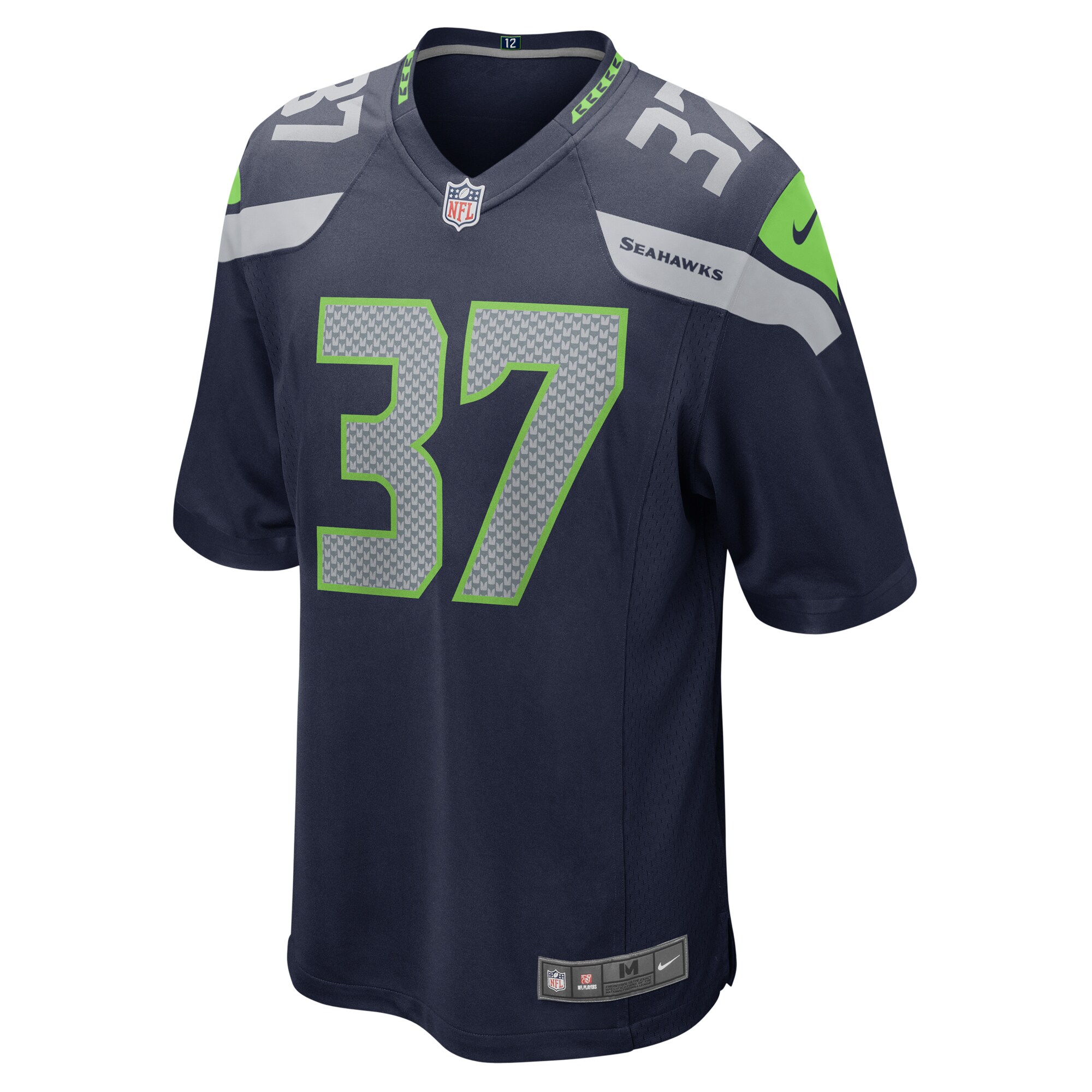 Xavier Crawford Seattle Seahawks Home Game Player Jersey – College Navy