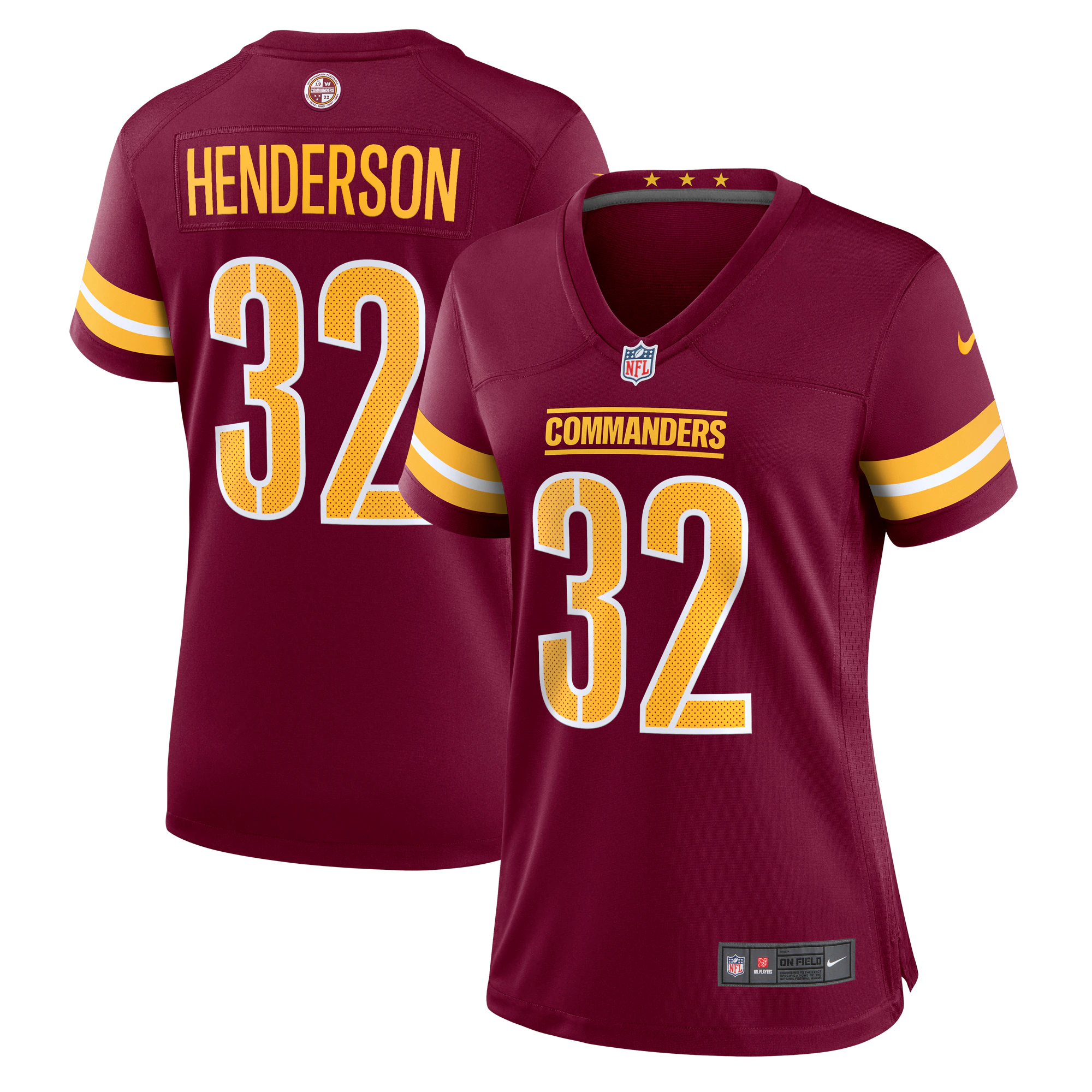 Xavier Henderson Washington Commanders Women's Team Game Jersey - Burgundy