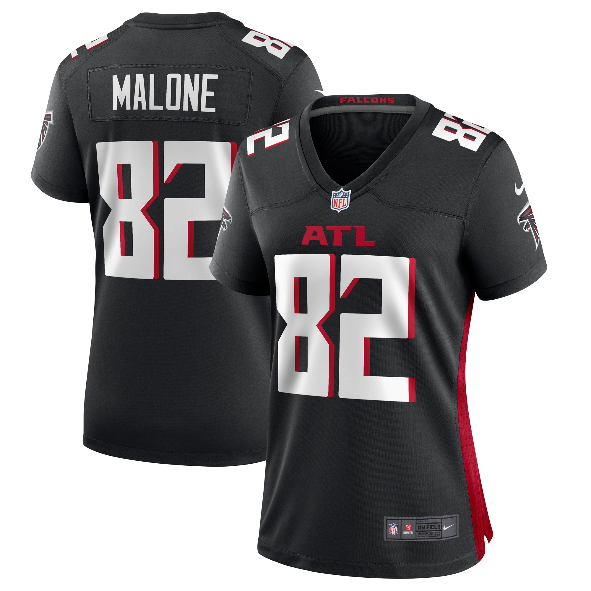 Xavier Malone Atlanta Falcons Women's Game Jersey - Black