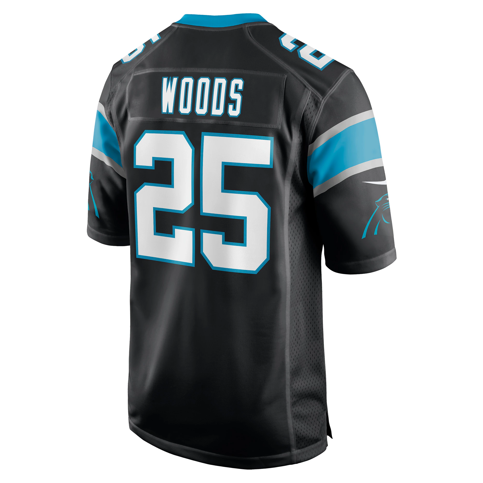 Xavier Woods Carolina Panthers Game Jersey – Black