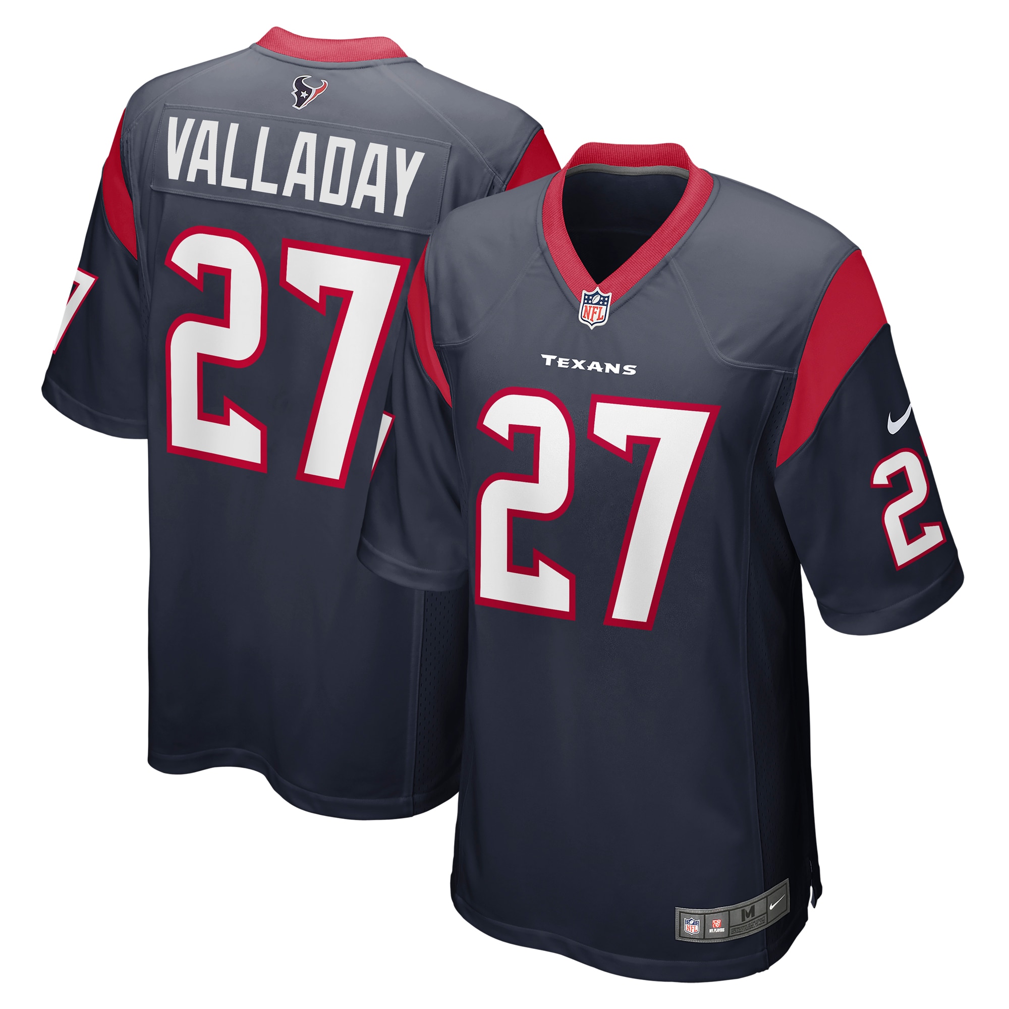 Xazavian Valladay Houston Texans Team Game Jersey - Navy