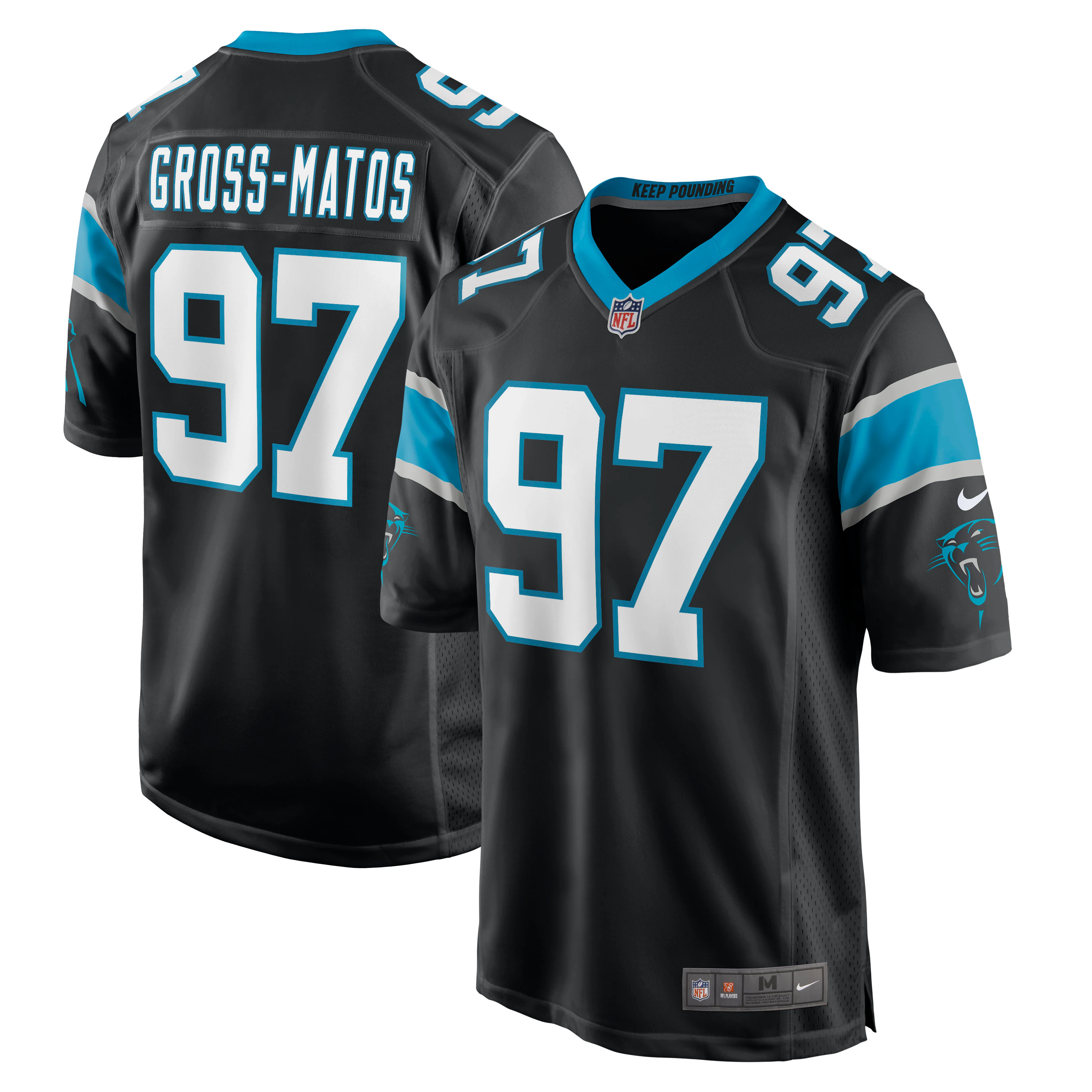 Yetur Gross-matos Carolina Panthers Player Game Jersey - Black