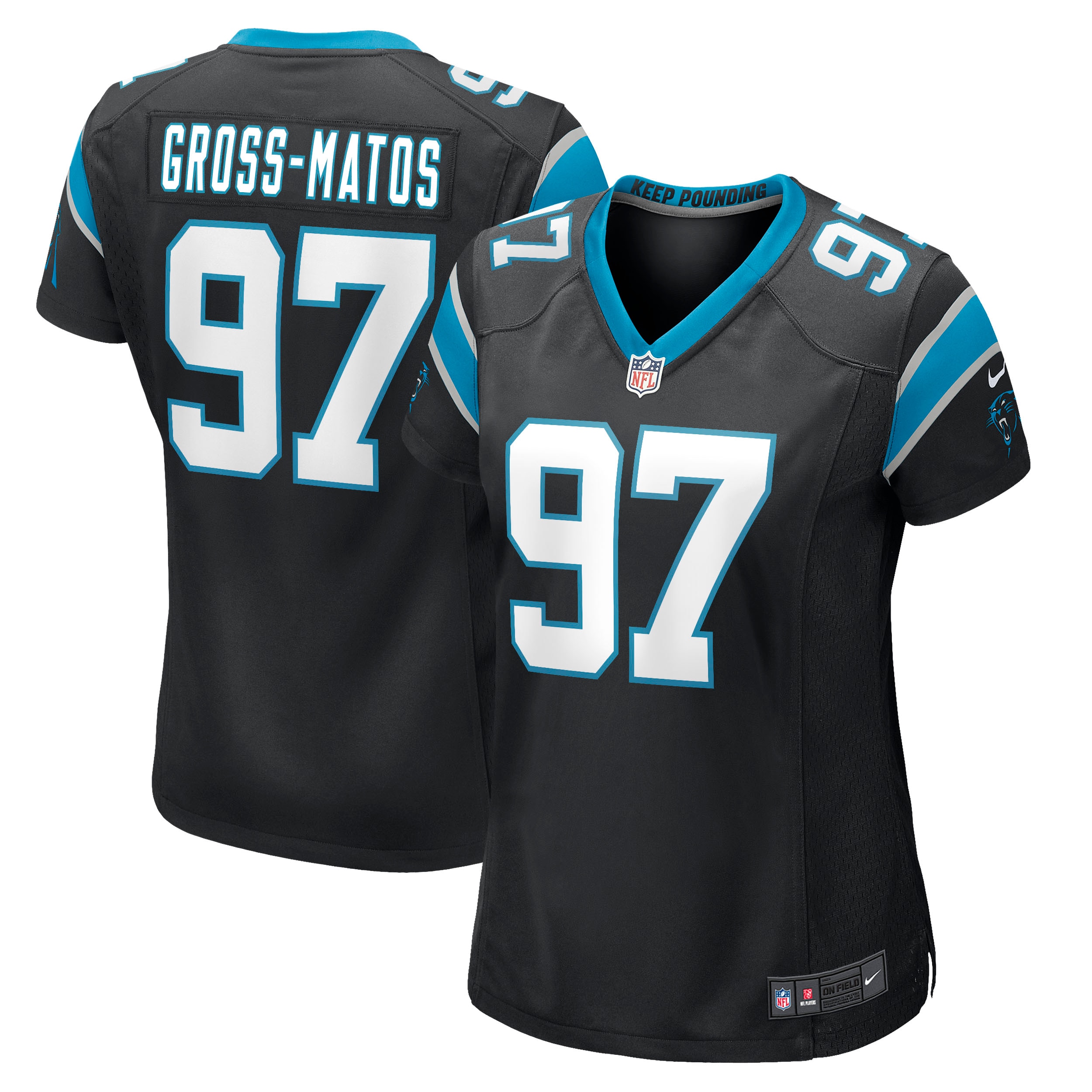 Yetur Gross-matos Carolina Panthers Women's Game Jersey - Black