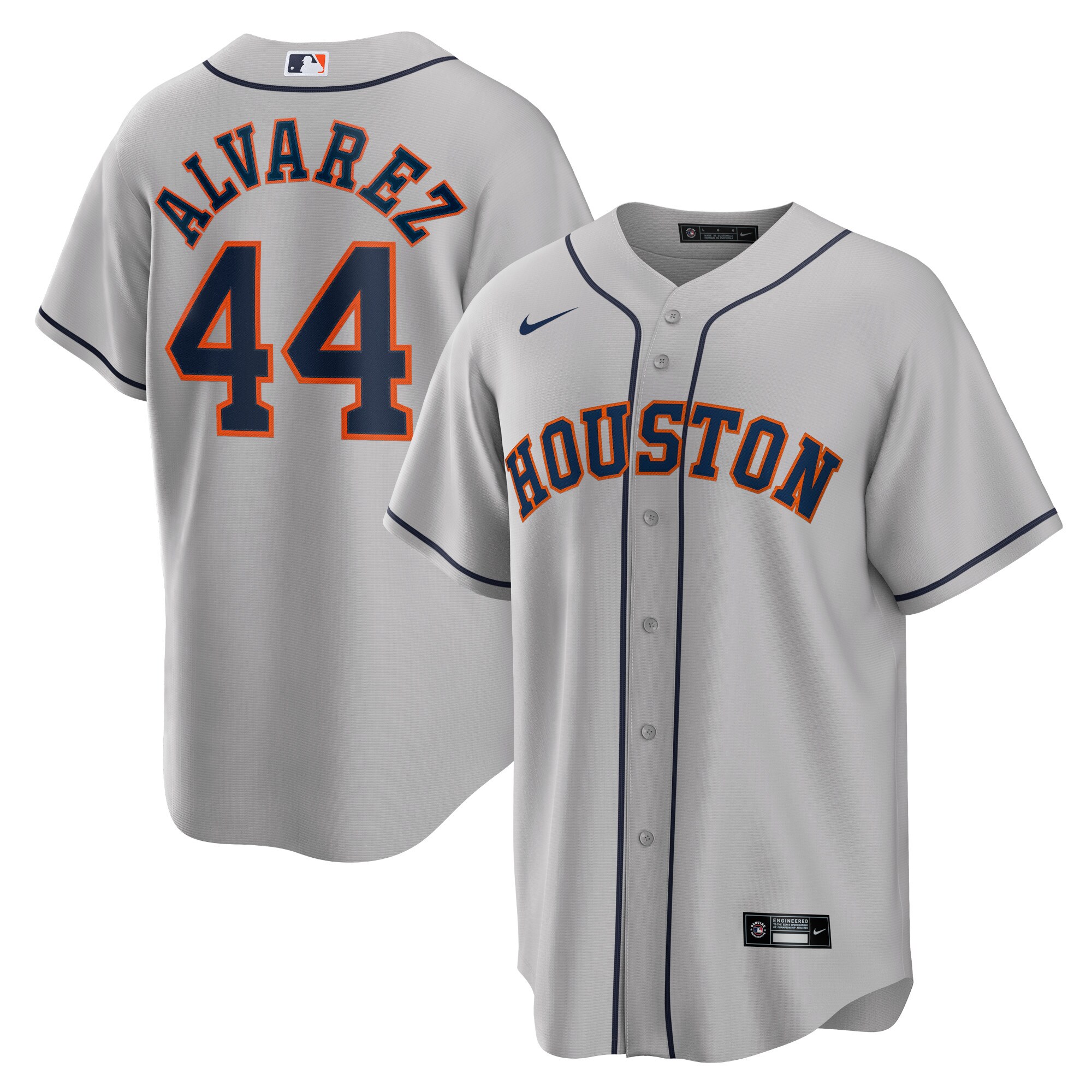 Yordan ÃƒÆ’Ã‚Âlvarez Houston Astros Road Player Jersey - Gray