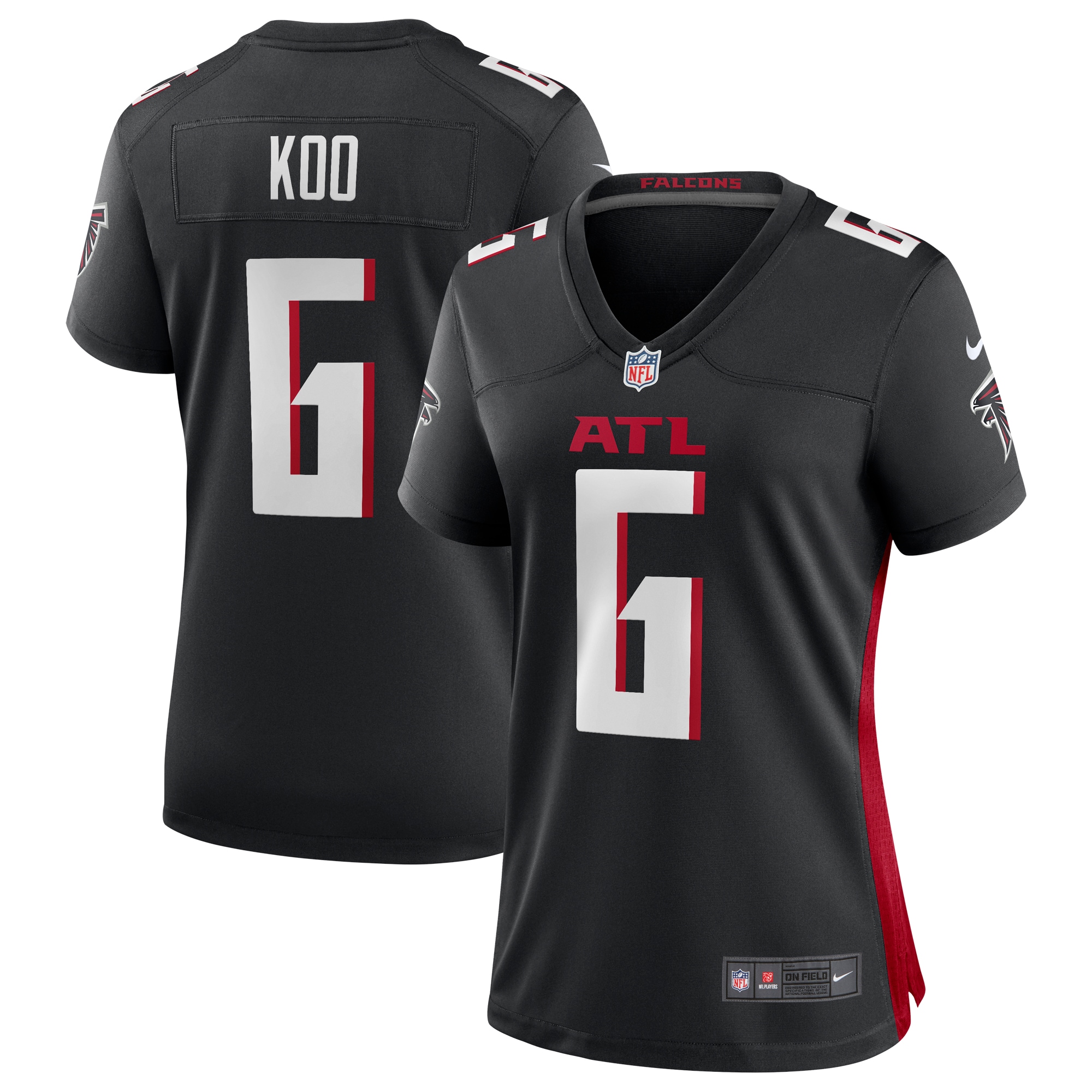 Younghoe Koo Atlanta Falcons Women's Team Game Jersey - Black