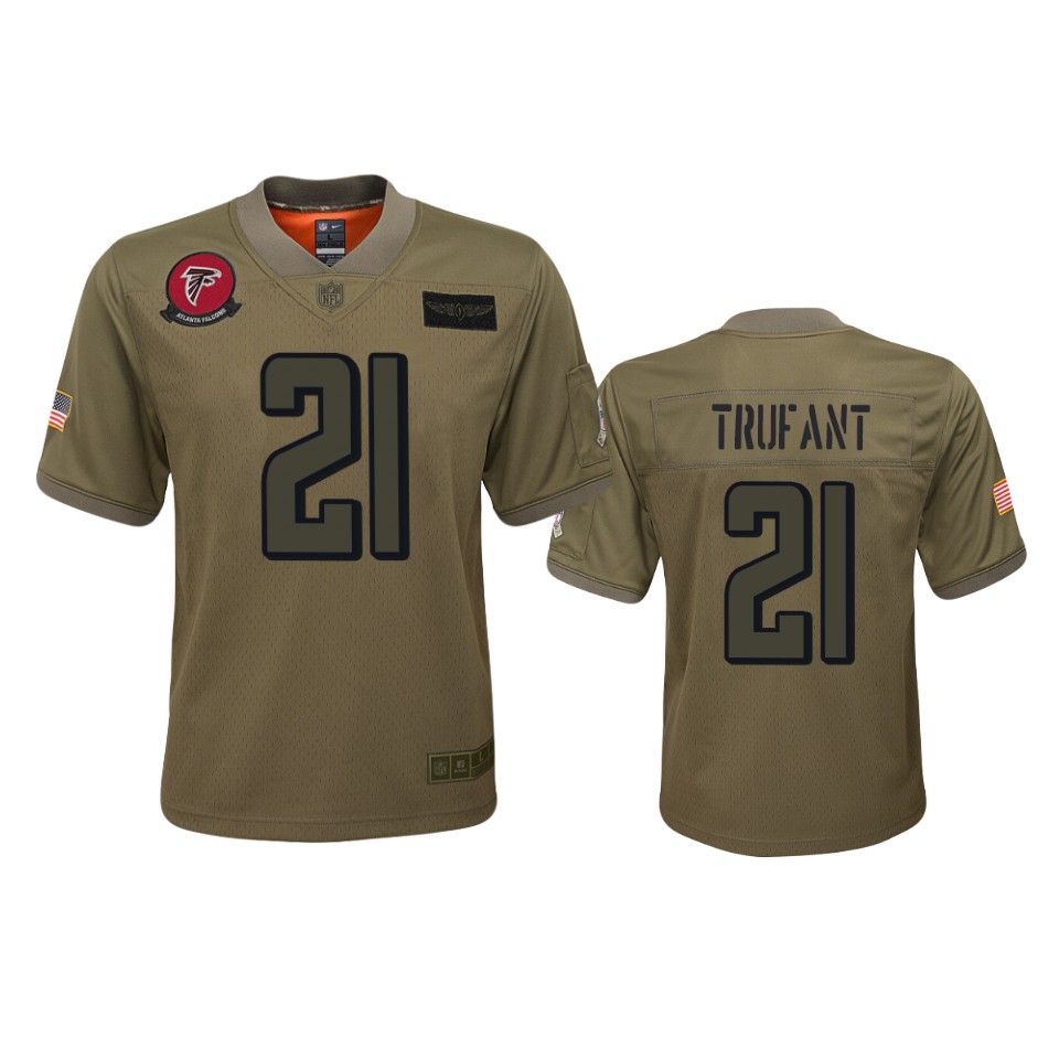 Youth Atlanta Falcons Desmond Trufant Camo 2019 Salute To Service Jersey
