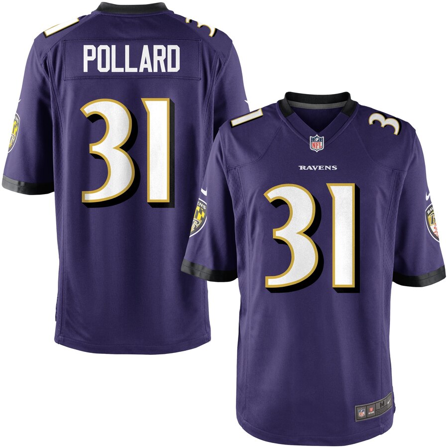 Youth Baltimore Ravens Bernard Pollard Team Color Game Jersey