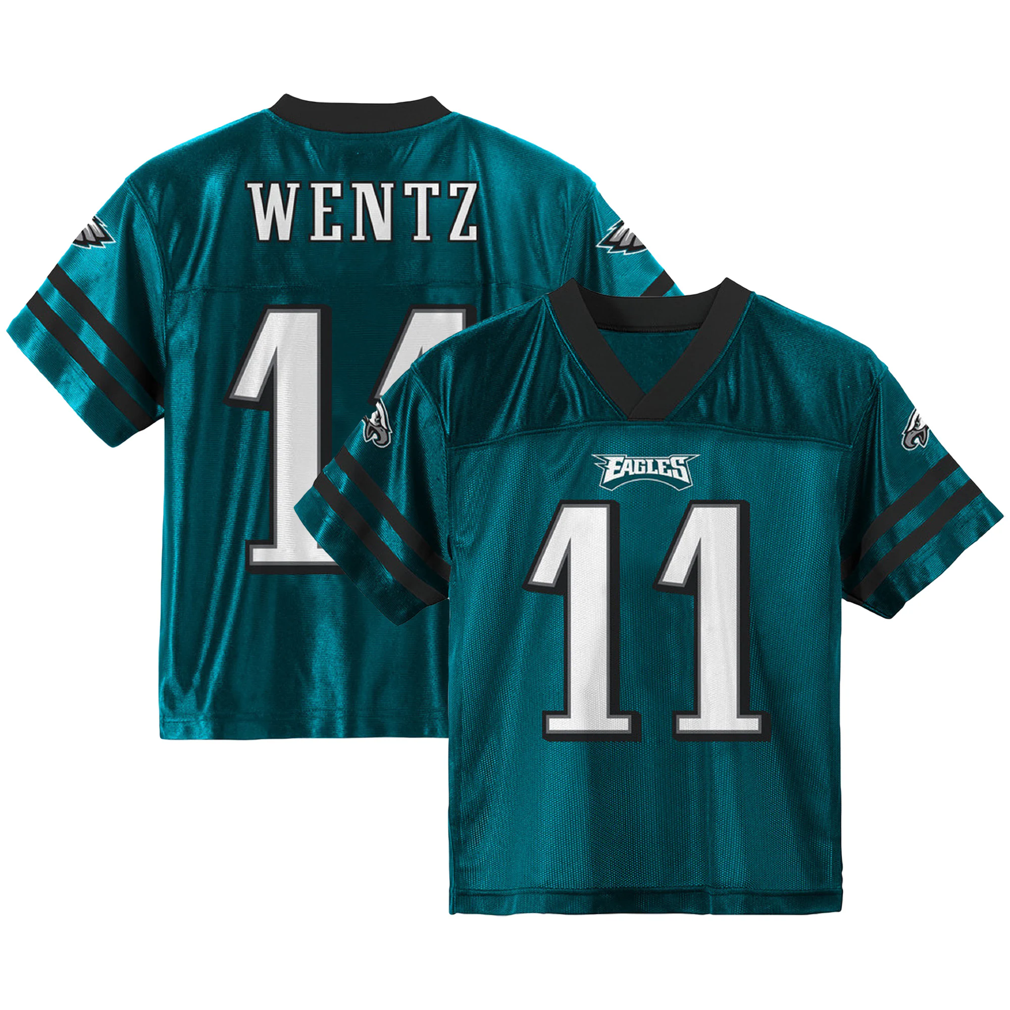 Youth Carson Wentz Midnight Green Philadelphia Eagles Team Color Jersey