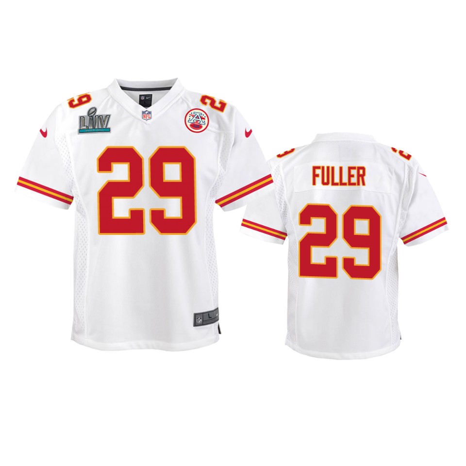 Youth Chiefs Kendall Fuller White Super Bowl Liv Game Jersey