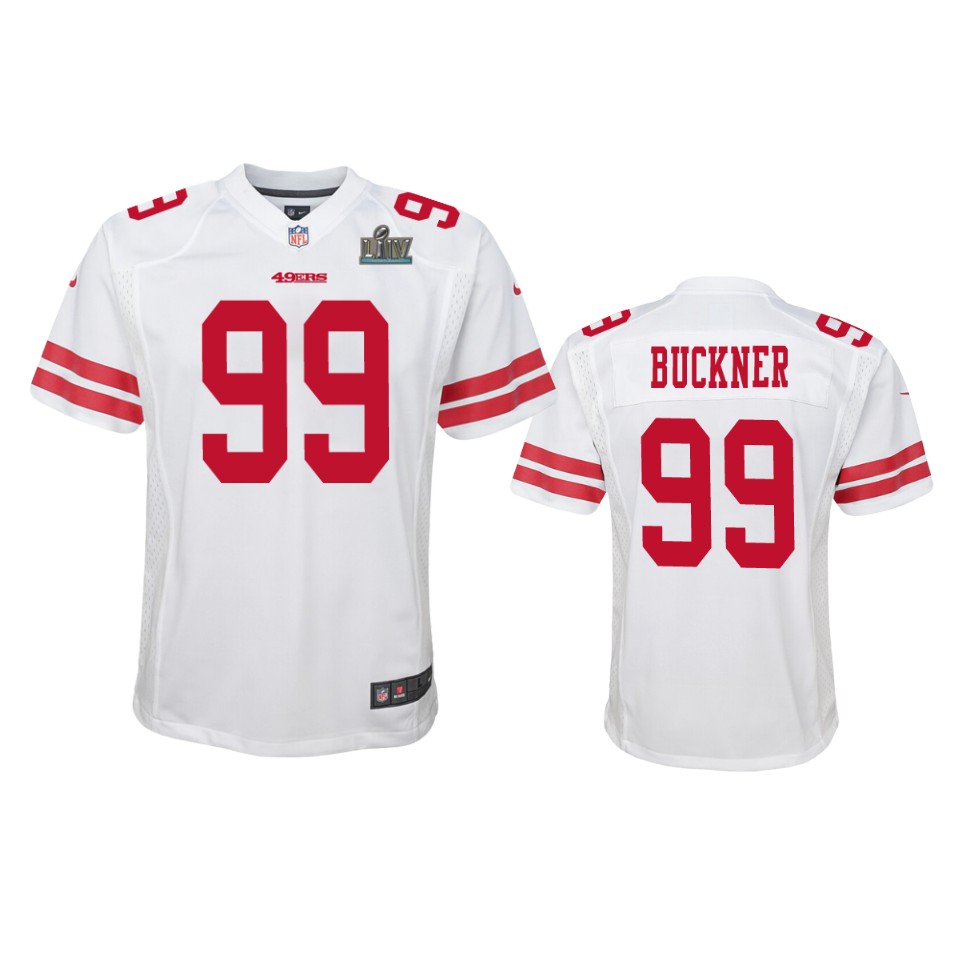 Youth Deforest Buckner White Super Bowl Liv Game Jersey