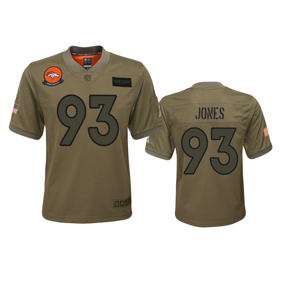 Youth Denver Broncos Dre'mont Jones Camo 2019 Salute To Service Game Jersey