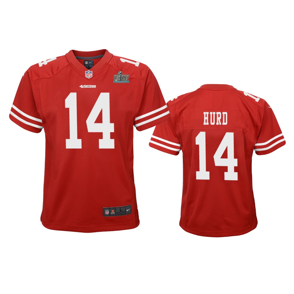 Youth Jalen Hurd Scarlet Super Bowl Liv Game Jersey