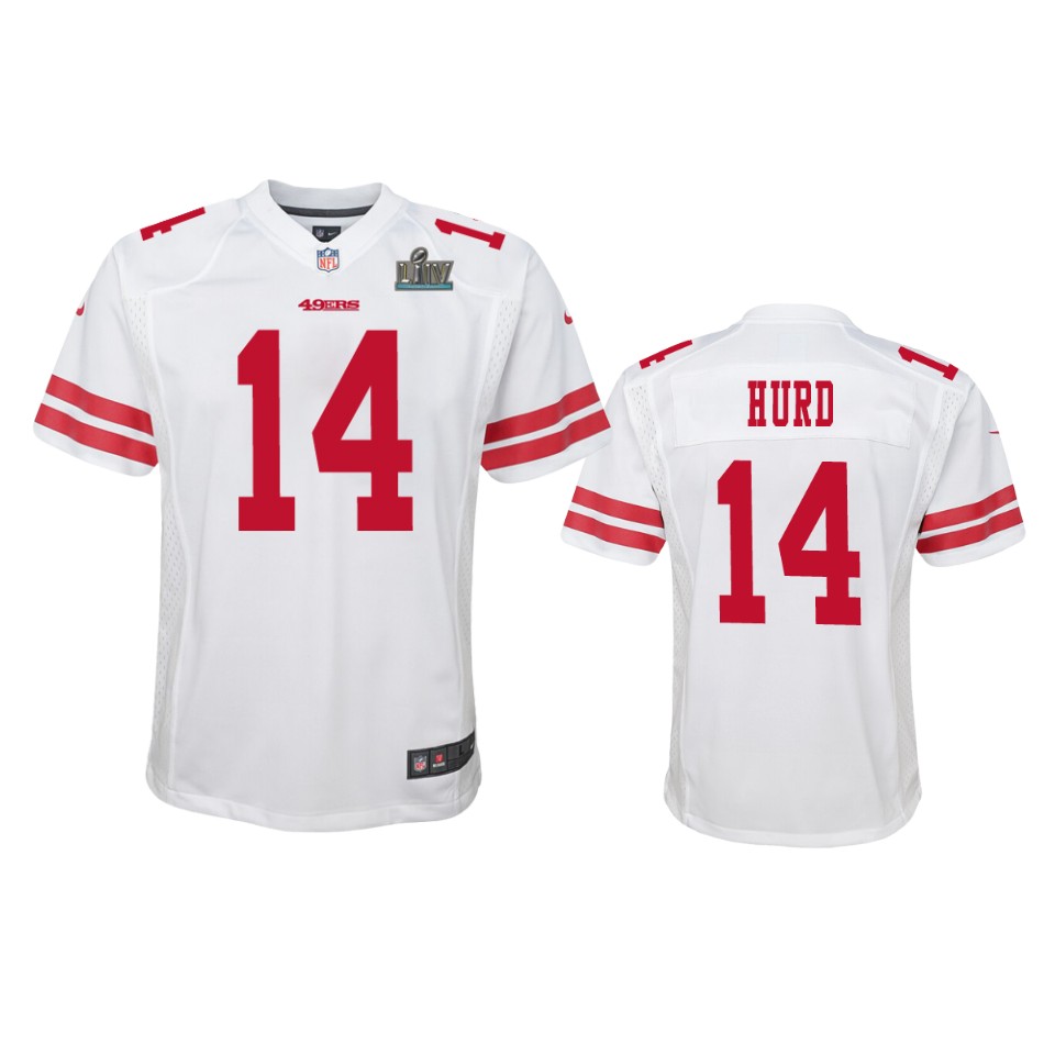 Youth Jalen Hurd White Super Bowl Liv Game Jersey
