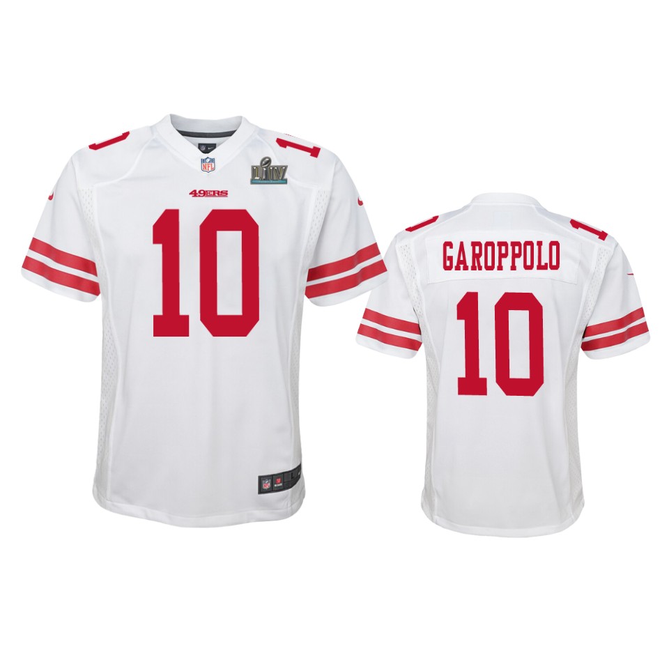 Youth Jimmy Garoppolo White Super Bowl Liv Game Jersey