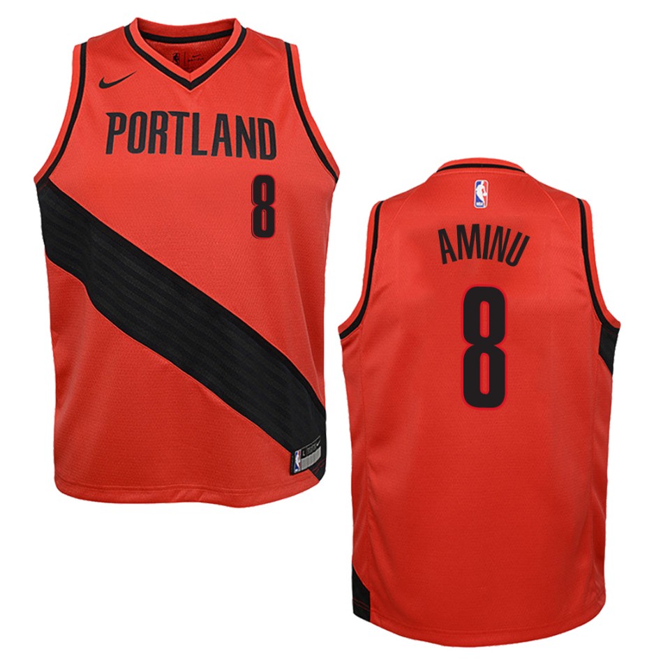 Youth Portland Trail Blazers #8 Al-farouq Aminu Statement Swingman Jersey - Red