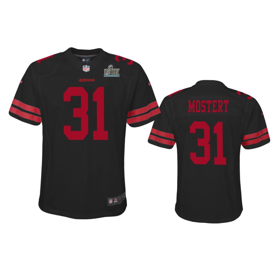 Youth Raheem Mostert Black Super Bowl Liv Game Jersey