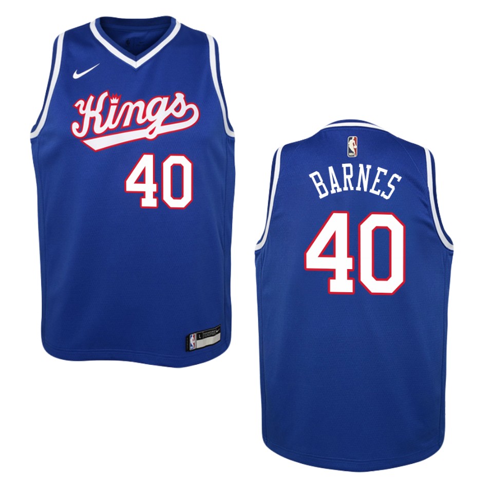 Youth Sacramento Kings #40 Harrison Barnes Hardwood Classics Swingman Jersey - Royal