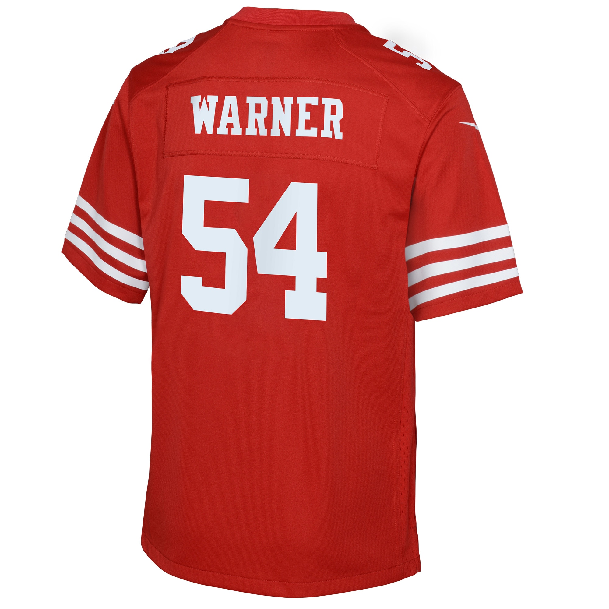 Youth San Francisco Fred Warner Scarlet Game Jersey