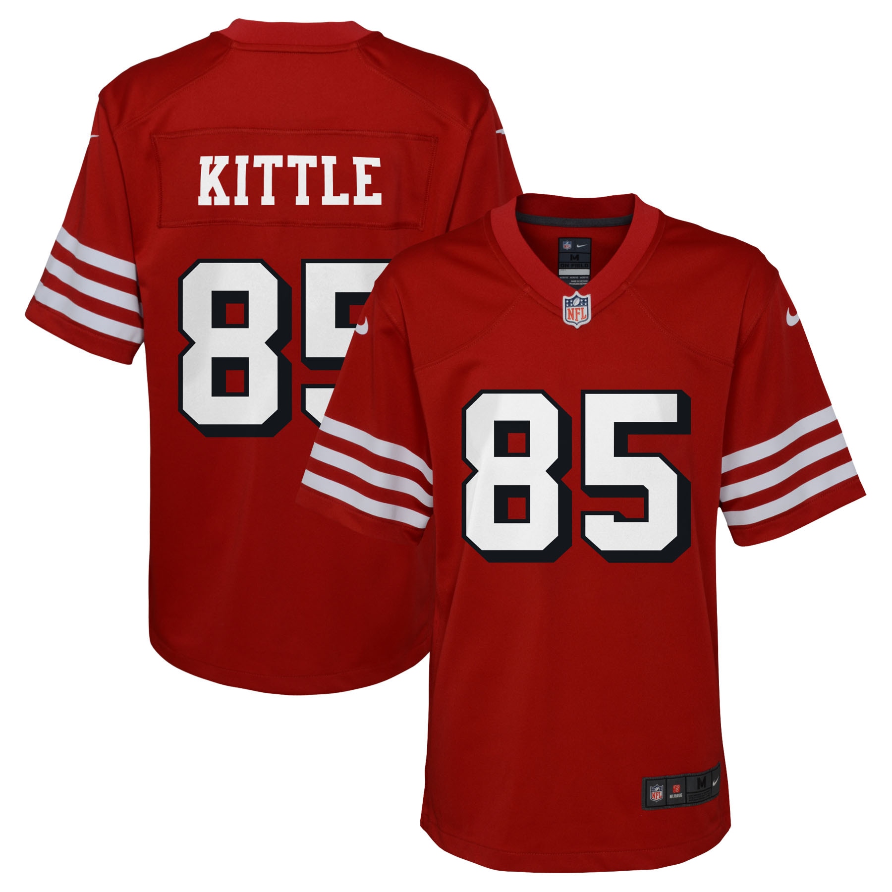 Youth San Francisco George Kittle Scarlet Game Jersey