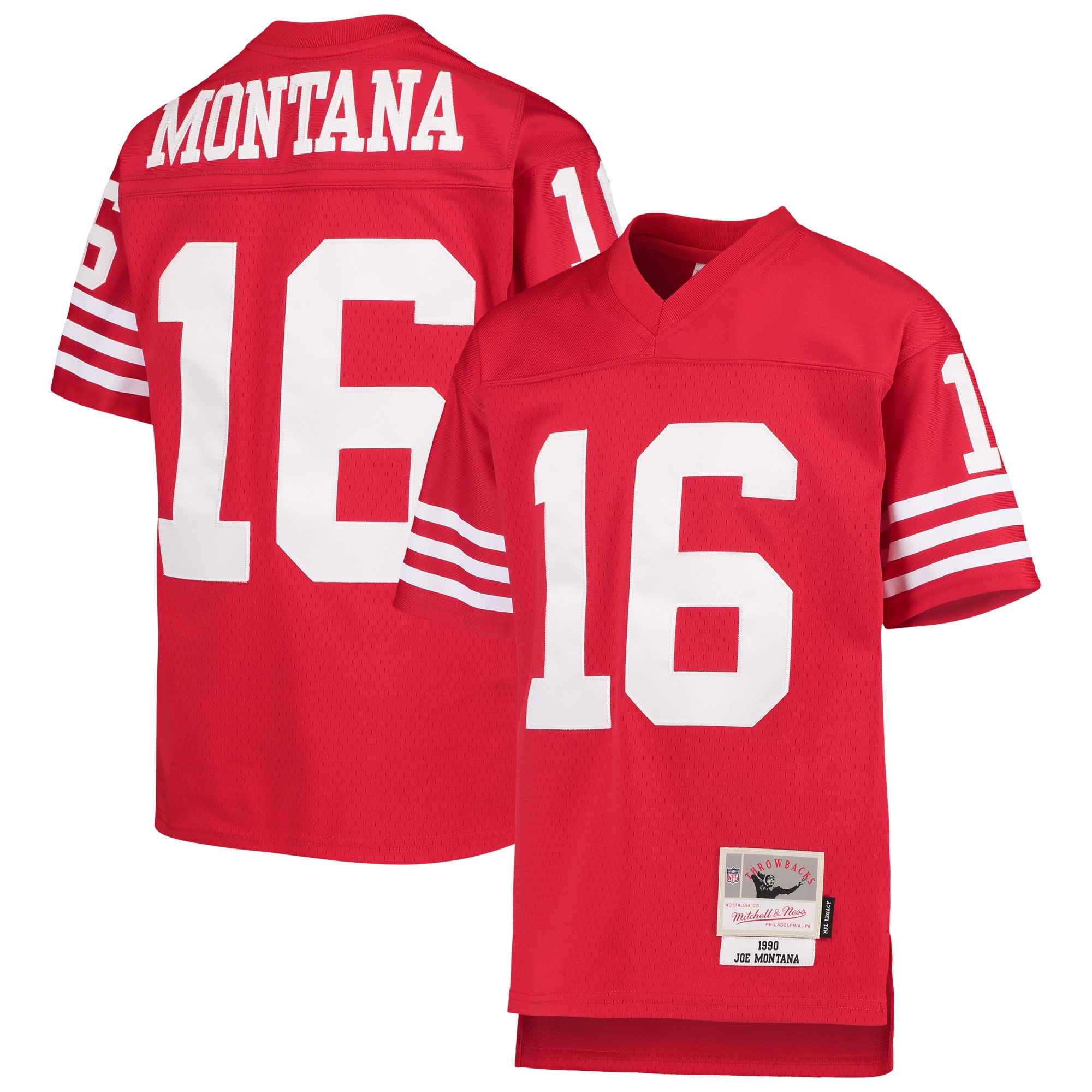Youth San Francisco Joe Montana Scarlet 1990 Legacy Retired Player Jersey