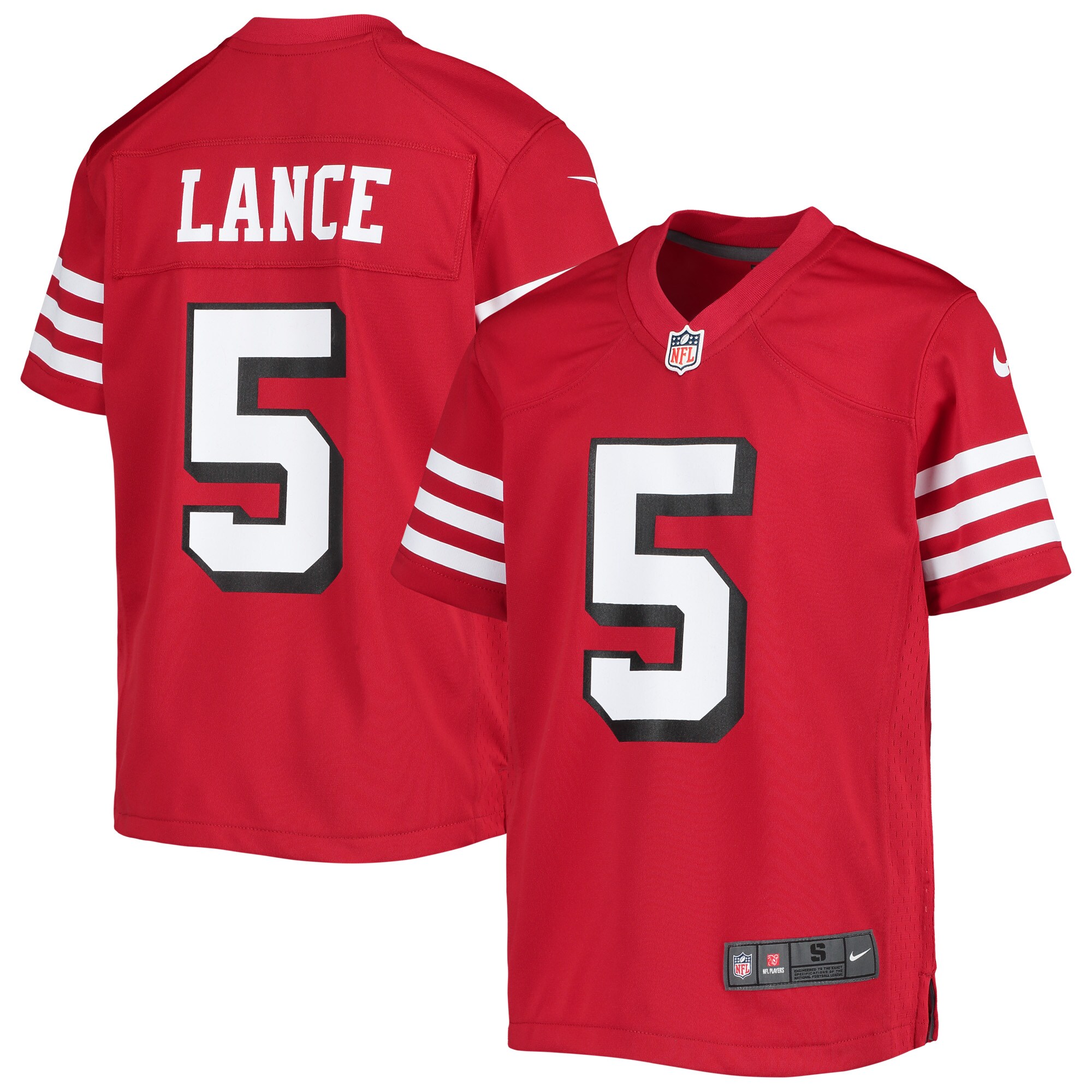 Youth San Francisco Trey Lance Scarlet Game Jersey