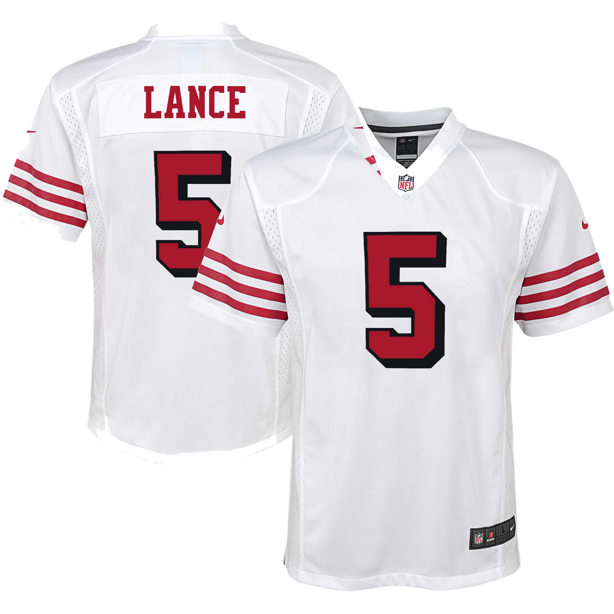 Youth San Francisco Trey Lance White Game Jersey